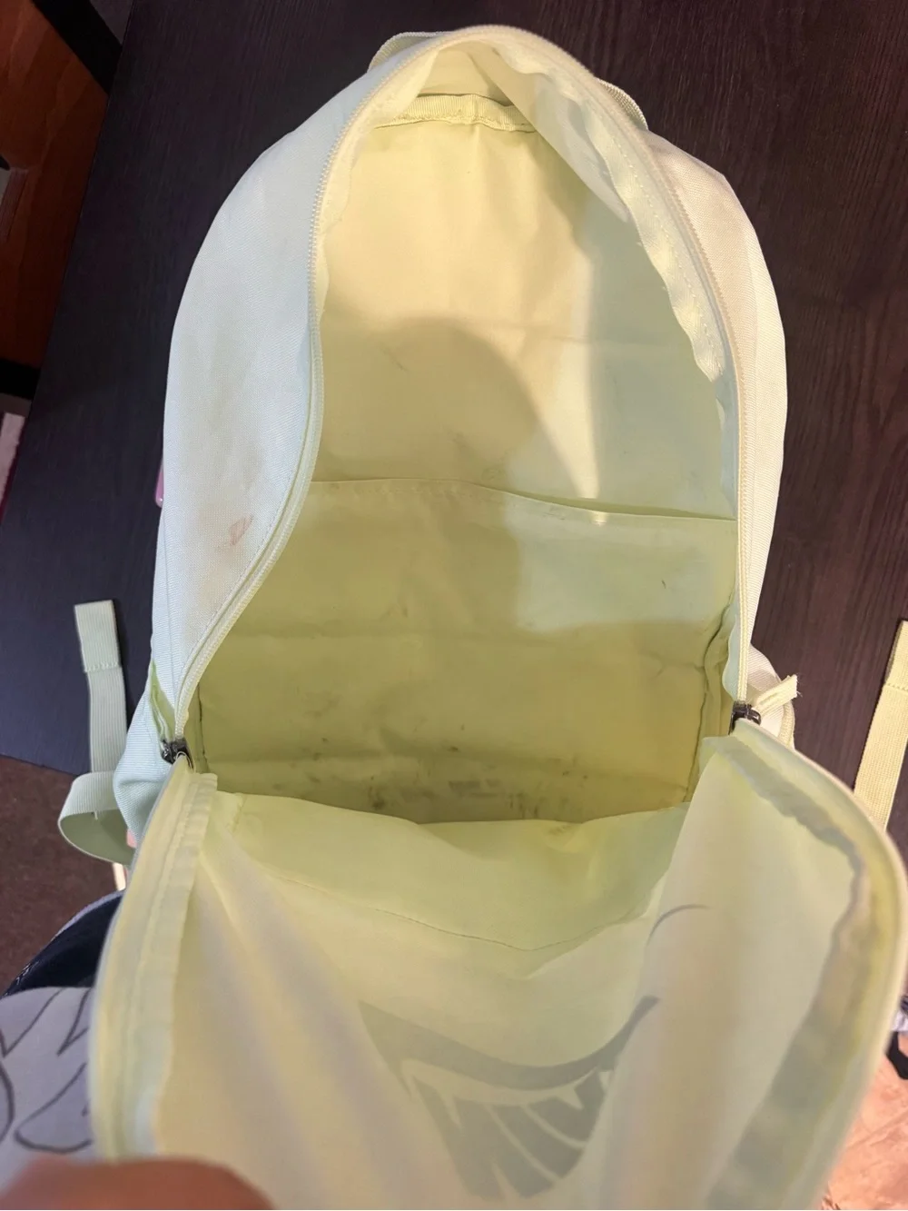 Nike Men's Neon Green/Yellow Backpack with Swoosh